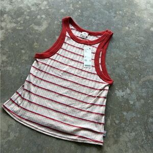 BDG Red and White Striped Tank Top